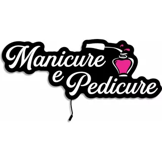 Luminoso Manicure E Pedicure Letreiro Placa Led