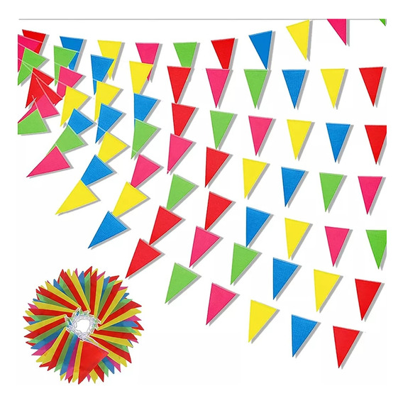 Banderines Decorativos Multicolor Para Fiestas, Banderines 