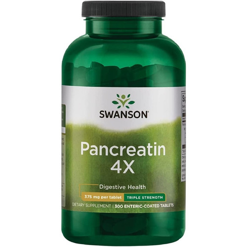 Pancreatina 4x 375 Mg Apoyo Digestivo 300 Tabletas 