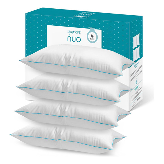 Sognare Nuo Almohada 4 Pack Tamaño King Relleno Semi Firme