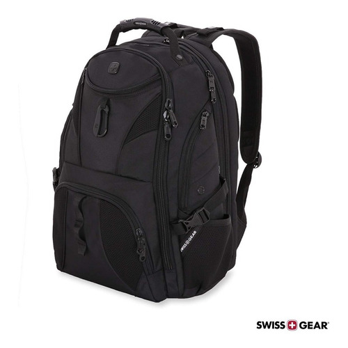 Mochila Swiss Gear Travel Gear 1900 Laptop 17 Pulgadas Negro Diseño de la tela Liso