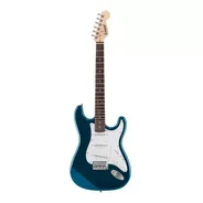 Guitarra Eléctrica Leonard Le362 Stratocaster De Aliso Metallic Blue Con Diapasón De Palo De Rosa