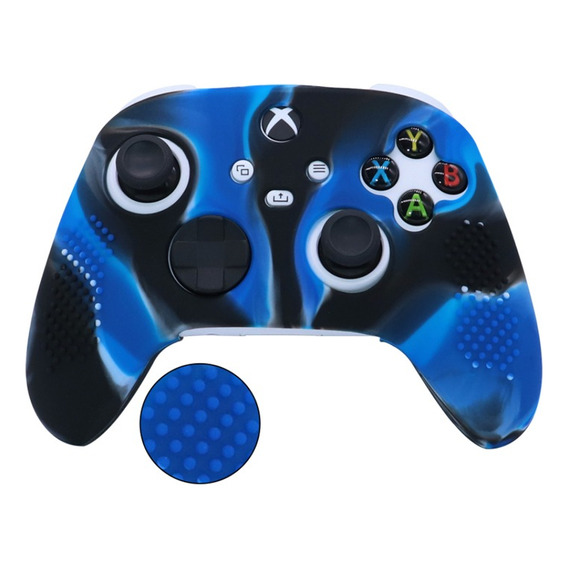 Funda Protector Silicona Control Para Xbox Series Azul Camuf