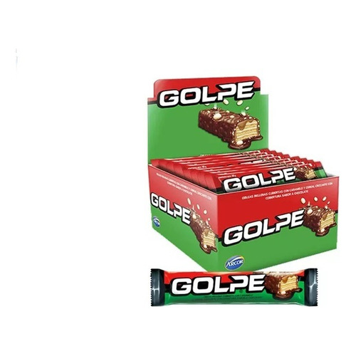 Oblea Galletas Golpe Caramelo Cereal Con Chocolate 30 Unidad