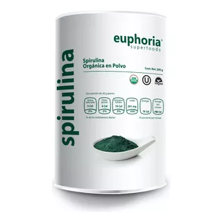 Alga Spirulina Organica En Polvo 200g Espirulina Euphoria