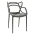 Silla De Comedor Allegra Moderna Apilable Color Grafito X4 Garden Life