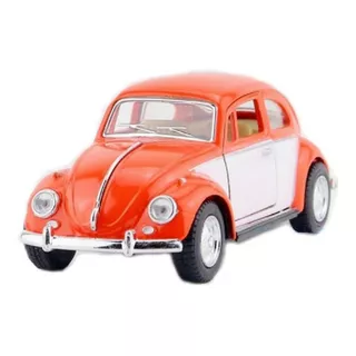 Miniatura Metal Volkswagen Fusca Laranja Branco 1967 5057 73