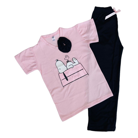 Pijamas Para Niñas Manga Corta Y Pantalón Largo