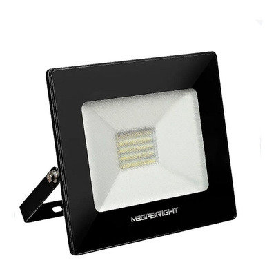 Proyector De Area Led 30w Smd 6000k Mega Color De La Carcasa Negro