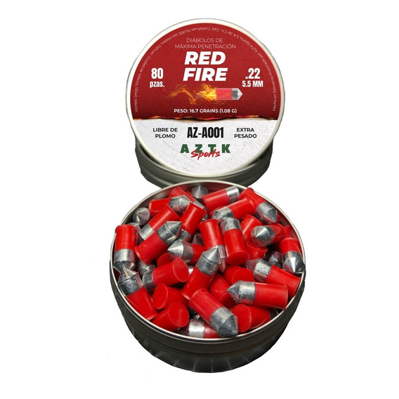 Diabolo De Acero Aztk Red Fire 5.5 / 80 Pzas / Penetrator