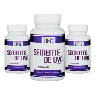 Semente De Uva 180 Caps 500mg - Concentrada Sabor Neutro