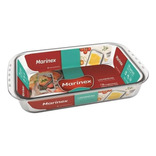 Fuente Asadera Marinex Rectangular Lasagna 5 Lts Apto Horno Color Transparente