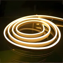 Kit Tira Led Manguera Neon Luz Blanco Calido 5 Metros 2835 Mas Adaptador Y Fuente !2v Ip65 Exterior Interior Resiste Al Agua Blanca Calida Luminoso Flexible Eco Friendly