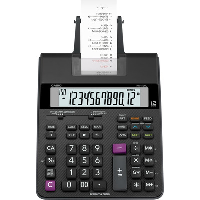 Calculadora Casio Hr-150rc Impresión 12 Dígitos Color Negro