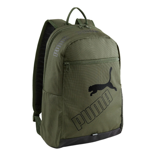 Mochila Puma Phase Backpack Ii Color Verde Diseño de la tela Liso