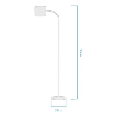 Lampara Velador De Pie Marte Blanco Led Dimerizable Mc Blanco