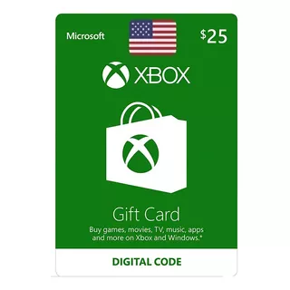 Tarjeta Xbox Live Gift Card Microsoft Código Digital 25