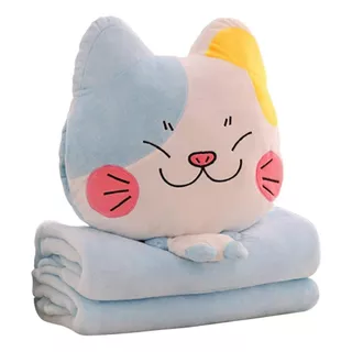 Manta Peluche Almohada Calentador De Manos Importada 4 En 1