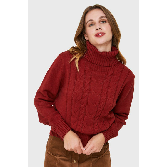 Sweater Tipo Cadeneta Terracota Nicopoly