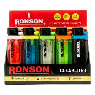 Caja Ronson Clearlite Multicolor Transparente X20 Unds