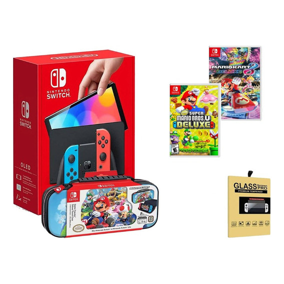 Nintendo Switch Oled Neon - Estuche Edicion Mario Kart 