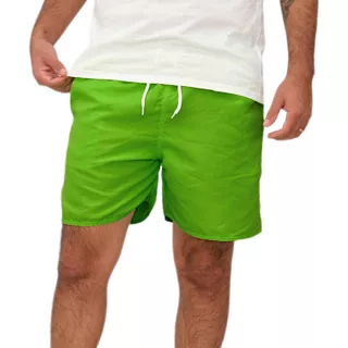 Short Tactel Masculino Swim Adulto Liso Corrida, Academia