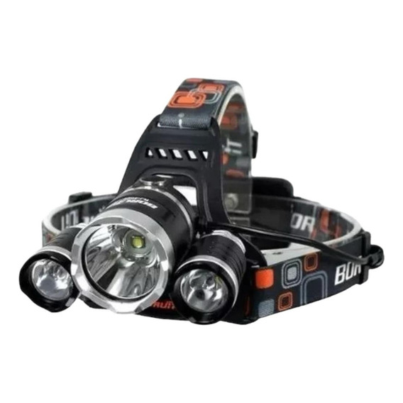 Linterna Minero Led T6 + 2 Led Verdes Xpe 3w Recargable