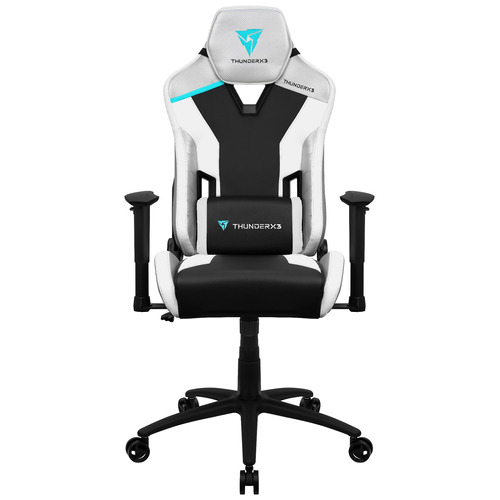 Silla de escritorio ThunderX3 TC3 gamer ergonómica  arctic white con tapizado de cuero sintético