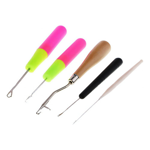 5pcs Gancho Para Tejer Cabello De Rastas, Crochet Needle Hilos Fix