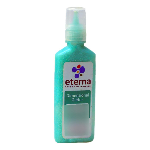 Pintura Dimensional Eterna 40ml Glitter Color Del Óleo Translúcido Verde