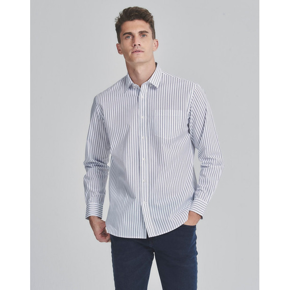 Camisa Shiffrin, Classic Fit, Hombre, Algodón, Raya, Equus