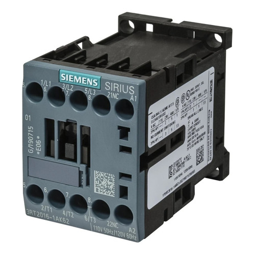 Contactor De Potencia 1 Nc Siemens 3rt2016-1ak62