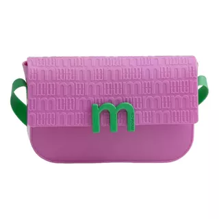 Bolsa Moleca Transversal Logo Frontal Pvc Cor Rosa