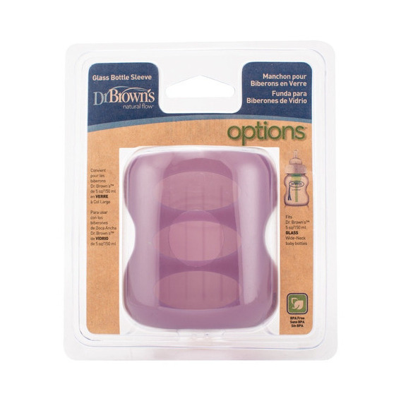 Funda De Silicona Para Biberón De Vidrio 5oz 150 Ml Violeta