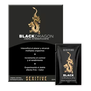 Gel Lubricante Intimo Sexitive Black Dragon Mejores Orgasmos 10ml Por 5 Unidades