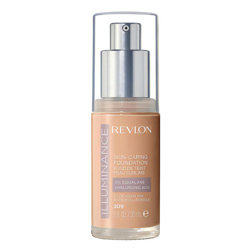 Base de maquillaje líquida Revlon ILluminance Skin-caring Foundation Toasted Beige tono 309 toasted beige - 30mL 0.5kg