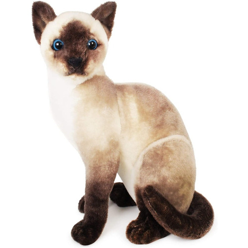 Gato De Peluche Realista Siamés Viahart 36 Cm Color Stefan Siamese