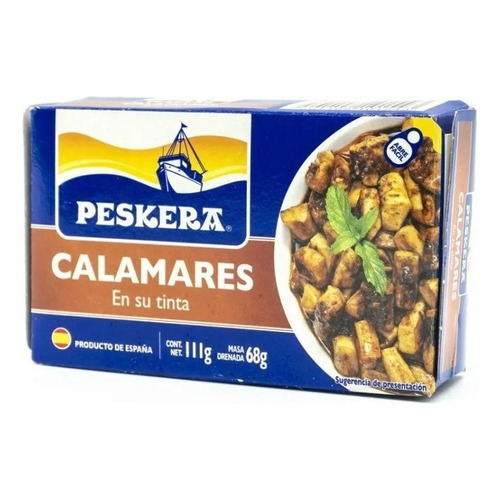 Peskera, Calamares En Su Tinta, Producto De España, 111 Gr