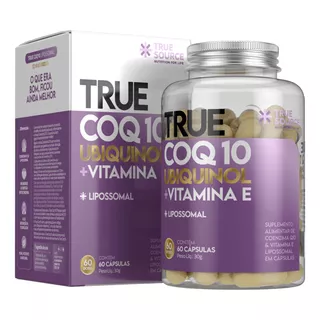 Coenzima Q10 100mg Ubiquinol + Vitamina E + Tcm True Source
