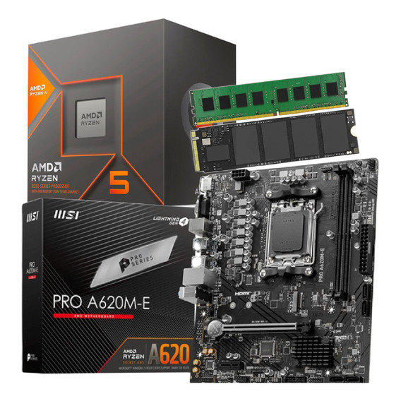 Combo Actualizacion Pc Amd Ryzen 5 8600g 8 Gb Ssd 256 Gb