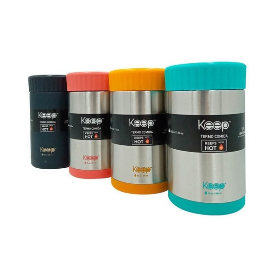 Termo De Comida 600 Ml Caliente/frio Keep Colores