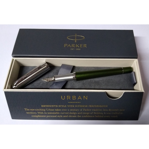 Pluma Estilográfica Parker Urban Premium Green Color de la tinta Azul lavable Color del exterior Verde