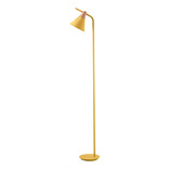 Lámpara De Piso Moderna Para luz LED Decolamp S3018 Estructura y Pantalla Metal Amarillo