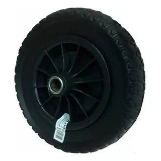 Roda Rodado Pneu Maciço Carrinho De Mão Não Fura Eixo 27mm