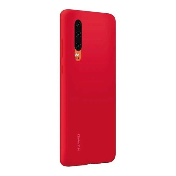 Huawei P30 Case De Silicona - Color Rojo Nuevo Original