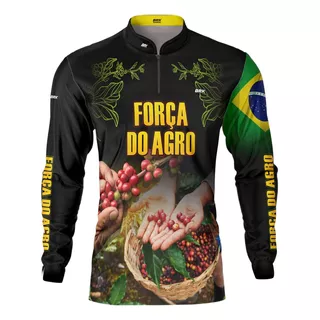 Camisa Agro Brk  A Força Do Agro Cafeicultor Com Uv50 +