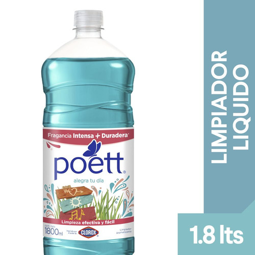 Limpiador Líquido Aromatizante de Pisos Poett Alegra Tu Día (Botella) 1800 ml