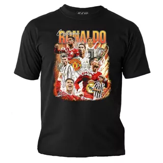 Camiseta Cristiano Ronaldo En Algodón Negro