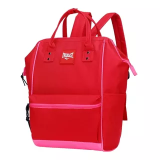 Mochila Cartera Everlast Urbana Anti Robo Liviana Resistente Color Rojo