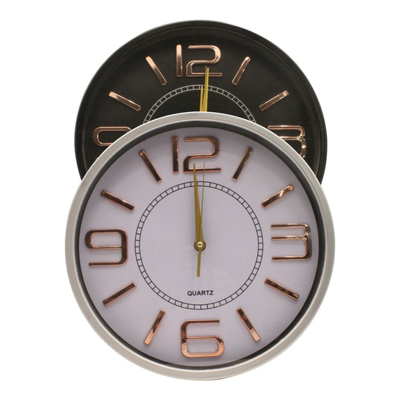 Reloj De Pared X 2 Unidades Redondo 30 Cm